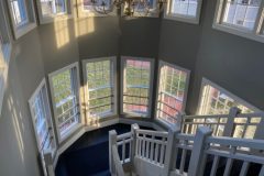 Gracious architecturally designed stairwell to second floor